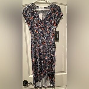 NWT Gilli printed faux wrap dress - Navy Multi - XS